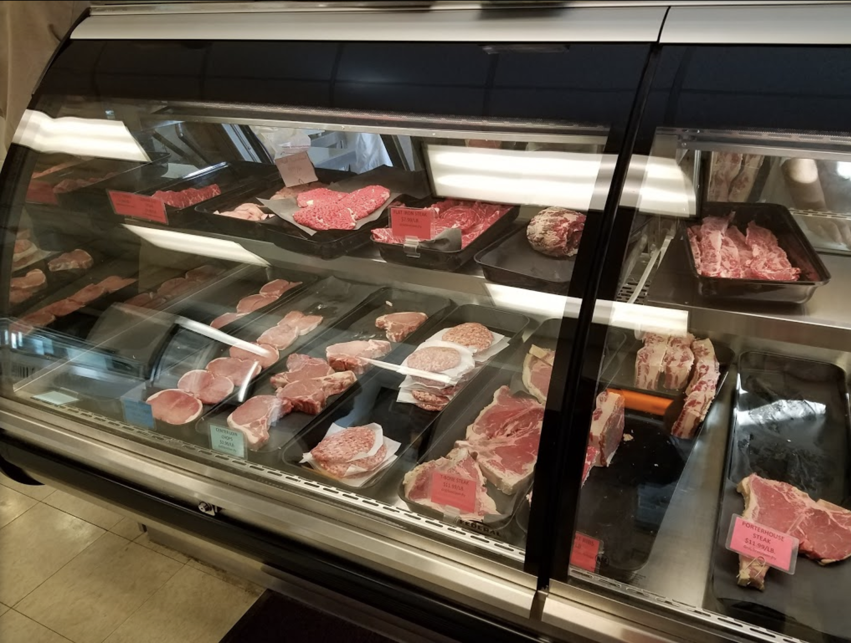 Meat in case